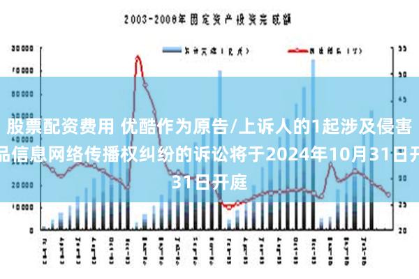 股票配资费用 优酷作为原告/上诉人的1起涉及侵害作品信息网络传播权纠纷的诉讼将于2024年10月31日开庭