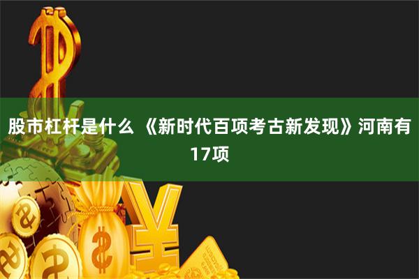 股市杠杆是什么 《新时代百项考古新发现》河南有17项