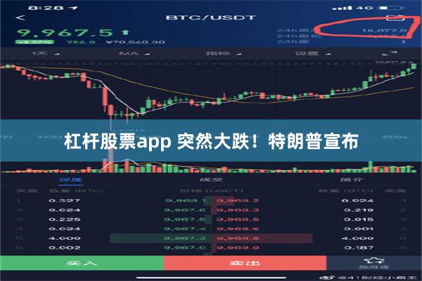 杠杆股票app 突然大跌！特朗普宣布